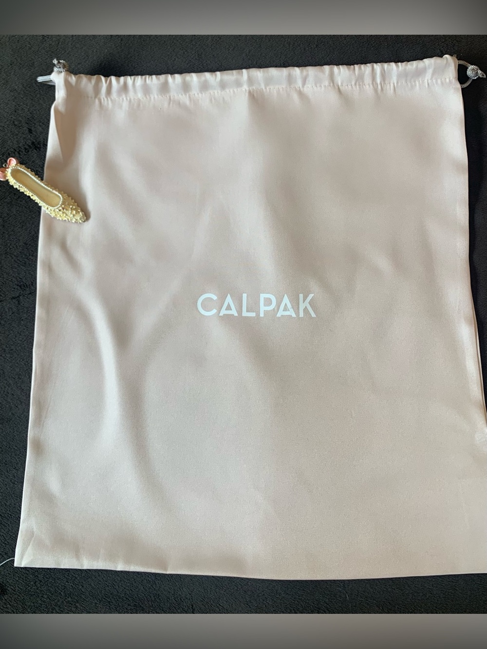CALPAK medium sized dusty rose color drawstring dust bag LNWOT